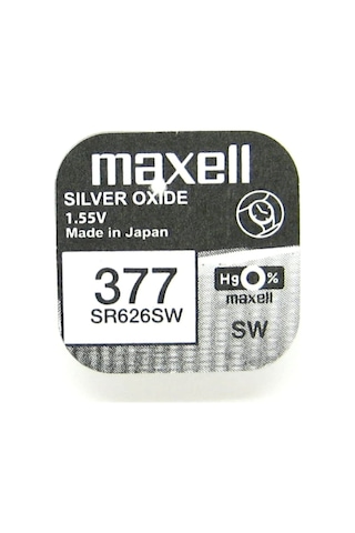 Maxell 377 SR626SW 1.55V Gümüş Oksitli Saat Pili 100'lü