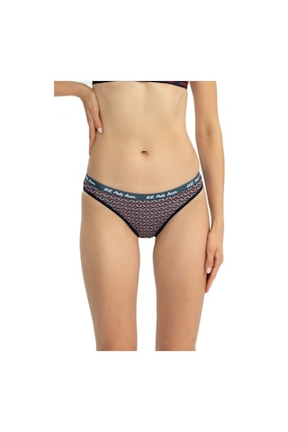 U.s Polo Assn. 66428 Kadın Karışık Desen Pamuklu 3'lü Slip Külot-lacivert Lacivert