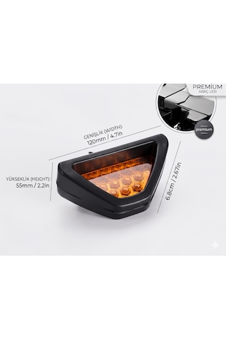 Autobase F1 Arka Stop Ledi Çakarlı Fren Lambası 12v