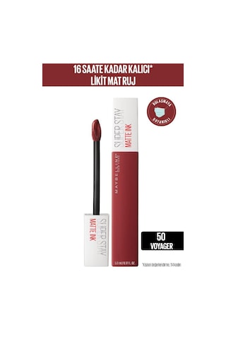 Maybelline New York Super Stay Matte Ink Likit Ruj 50 Voyager