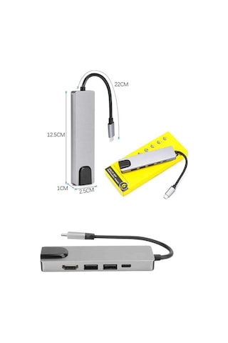 Usb Type-c Hub Dönüştürücü Çevirici Çoklayıcı Apple Uyumlu Macbook Çevirici Semeglbl - 29 8 Portlu