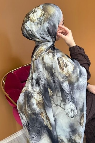 Mimiyum Perla Şal- Orkide Desen - Model 8 Çok Renkli