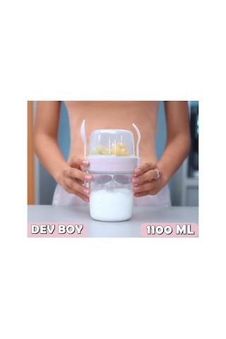 Dev Boy 4 'Lü Set Meyveli Yoğurt Kabı - Yemek Saklama Ve Müsli Ka Çok Renkli