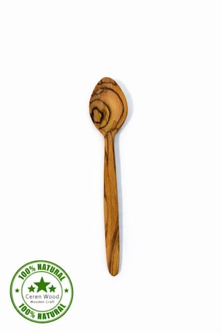 Doğal Zeytin Ağacı Ahşap Kaşık 23 Cm Açık Ahşap