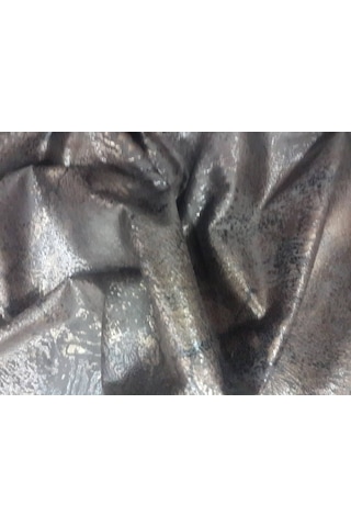 Süet Deri Görünümlü Dökümlü Eteklik Elbiselik Kumaş Kahve
