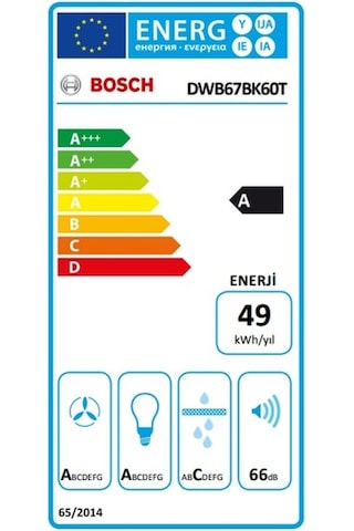 Bosch DWB67BK60T 60 CM Duvar Tipi Davlumbaz