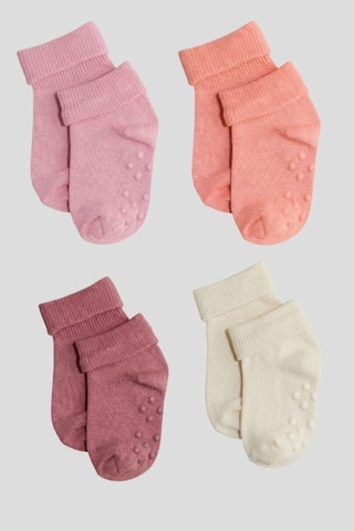 Cnt Erkek / Kız Bebek Kaydırmaz Taban Pamuklu Yumuşak Çorap 12 Li Paket Karışık2 Karışık2