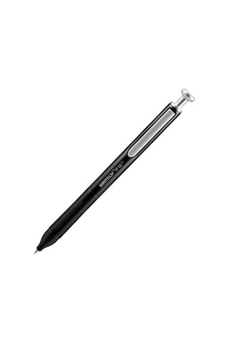 Wrıtech W-0156 Metal Up Siyah-beyaz Gövde 0,7mm Siyah Jel Kalem - 2'li Ahşap