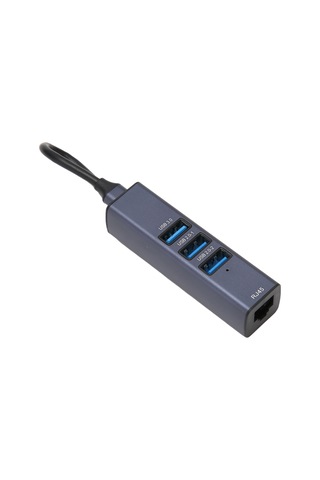 Fosenze 4-in-1 Usb C Hub: Gigabit Ethernet 1000/100mbps + 3 Usb 3.0 Port, 5gbps Veri Transferi, Alüminyum Kasa, Macbook/chromebook Uyumlu 809c