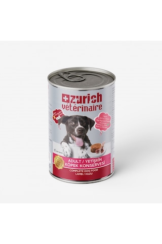 Zurich Veterinaire Pate Kuzulu Yetişkin Köpek Konservesi 415 G