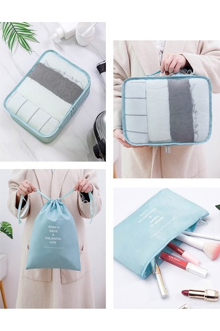 Gajeena Seyahat Ve Ev Düzeni İçin 9 Parça Çok Amaçlı Depolama Seti - Kancalı Ve Renk Seçenekli Siyah