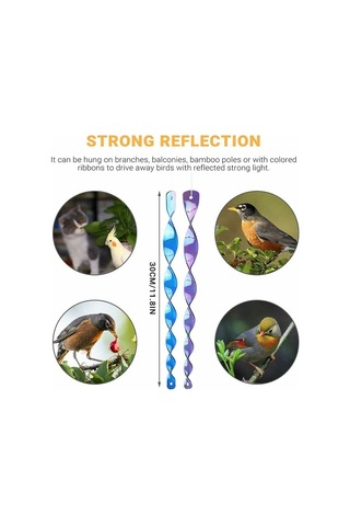 Korkuluk, 12'li Paket, Korkuluk, Yansıtıcı Ve Dönen Spiral, 6 Renk 30 Cm Hy