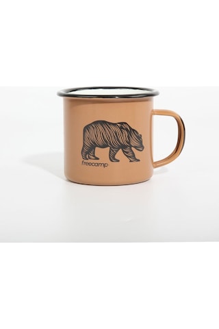 Freecamp Campers Emaye Kupa Mug 350 Ml Koyu Bej Çok Renkli