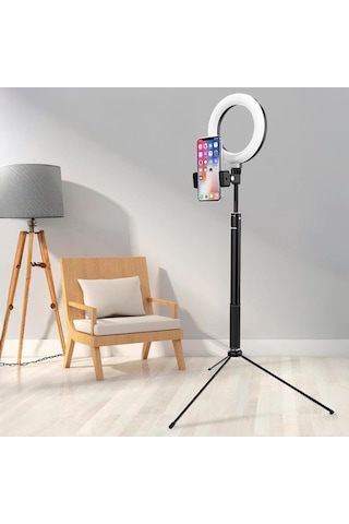 Philips 2in1 Tripod Standlı Youtube Tiktok Selfie Çekim Işıklı Telefon Tutucu - Makyaj Işığı Dlk3621n/93