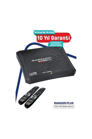 Goldmaster Ranger Plus Full Hd Uydu Cihazı 2 Adet Kumandalı 10 Yıl Garantili