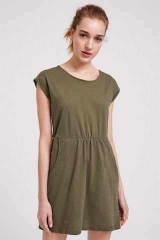 Lee Cooper Ruby Kadın Bisiklet Yaka Elbise Haki-1258