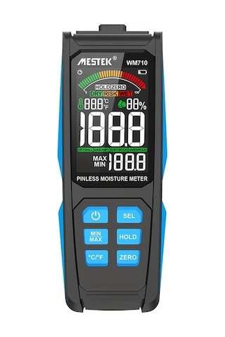 Motion003 Wm710 Çift Ekranlı Dijital Ahşap Nem Ölçer Ortam Sıcaklık Nem Ağaç Nem Tespit Pilsiz Higrometre Büyük Ekran 1888 Ölçüm Modu Siyah Abs Kasa