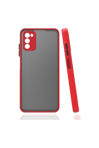 Zore Galaxy Uyumlu A03s Kılıf Hux Kapak - Kırmızı Kirmizi