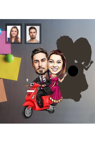 Hdrlazerdizayn Kişiye Özel Ahşap Veya Pleksi Karikatür Magnet