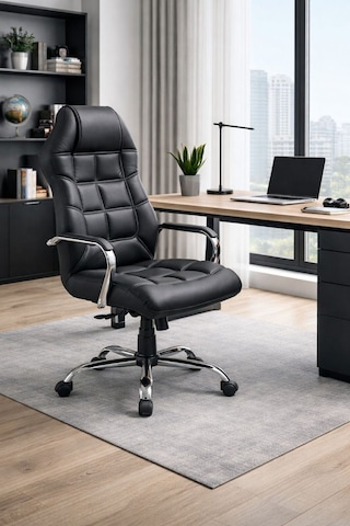 Lora Yönetici Ofis Koltuğu Lüks Büro Koltuğu Ergonomik Yatar Mekanizmalı Deri Siyah Lora Yönetici Ofis Koltuğu Lüks Büro Koltuğu Ergonomik Yatar Mekanizmalı Deri Siyah