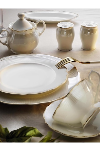 Aryıldız Milanis Bone China 36 Parça Kahvaltı Seti Beyaz