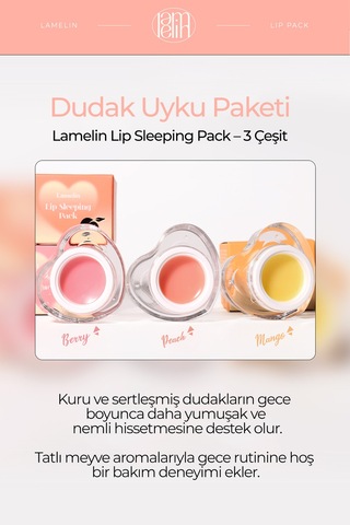 Yoğun Nemlendirici Gece Dudak Maskesi Lip Sleeping Pack Mango