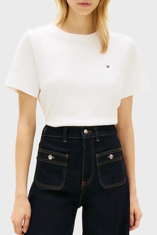 Tommy Hilfiger Bayan T Shirt Ww0ww49646 Ybl Beyaz
