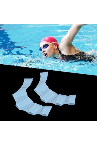 1 Çift El Perdeli Eldiven Ped Palet Yüzme Eğitimi Sıcak Satış Çok Renkli