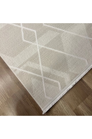 Hoom Rugs Aria 1127 Krem Pamuk Tabanlı Modern Halı Krem