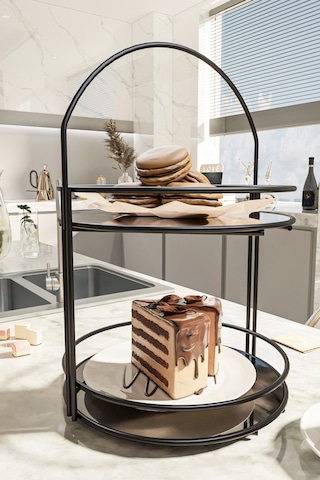 Bino Black Banyo Düzenleyici Organizer Takı Kozmetik Standı Siyah