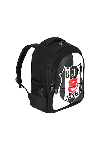 Beşiktaş 3 Bölmeli Bjk 1903 Logo Baskılı Suni Deri Okul Sırt Çantası Siyah 25360 Siyah