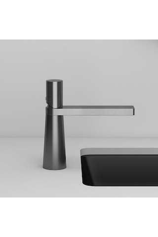 Arco Kısa Lavabo Bataryası Mat Füme
