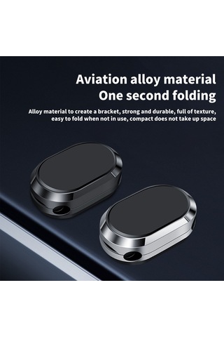 Yifomall Foldable Universal Araç Telefon Tutucu, 360 Döner, 85 Açı Ayarlı, Güçlü Manyetik S吸力, Yokuşlu Yüzeye Uygulanabilir, Iz Bırakmaz, Obsidian Siyah Siyah