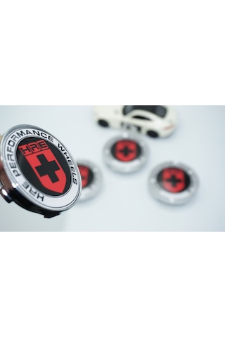 Dk Tuning Hre Performance Kırmızı Siyah Jant Göbek Kapak Seti 60m
