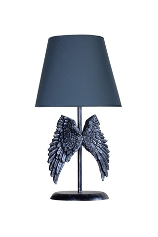 Qdec Modern Dizayn Melek Abajur Gümüş-Lacivert Gümüş - Lacivert