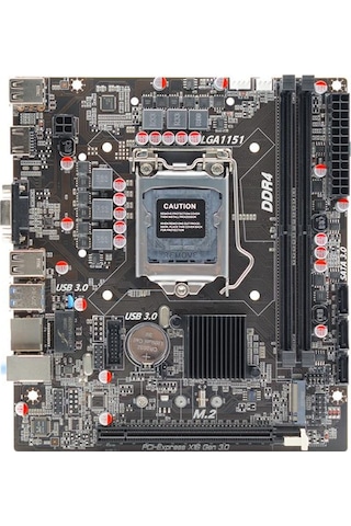 Afox Ih310c-ma6-v4 2xddr4 Vga+hdmı 1xglan 1x M.2 Nvme Gen3 1151pin Anakart