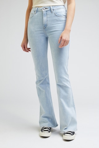 Lee Breese Flare Fit Normal Bel Bol Paça Esnek Jean Kot Pantolon L32YGUB44 Açık Mavi