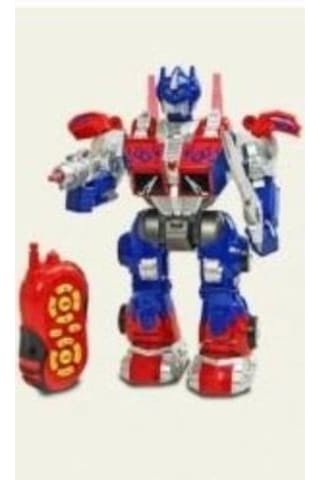 Uzaktan Kumandalı Sesli Işıklı Sünger Atarlı Oyuncak Dev Robot Kırmızı Renk