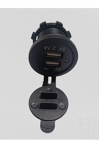 Usb Şarj Soketi Unıversal Hızlı Şarj Çift Usb 5V 2.1 A 8V-32V --