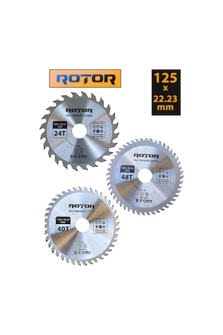 Rotor 125x22,23 Mermer Ahşap Granit Demir Fayans Kesme Disk Ful Set 11 Parça