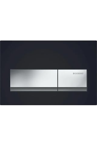 Geberit Kumanda Kapağı Alpha50 - Çift Basmalı - Siyah Siyah