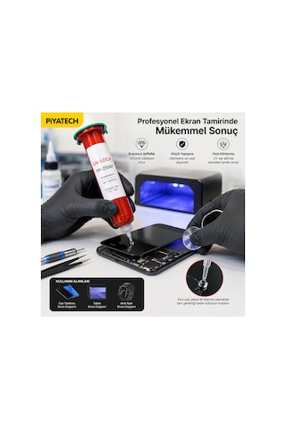 Tp-2500f Uv Loca Şeffaf Ekran Yapıştırıcı Solüsyon Telefon Tamir Jeli 50 Ml 50 Gr