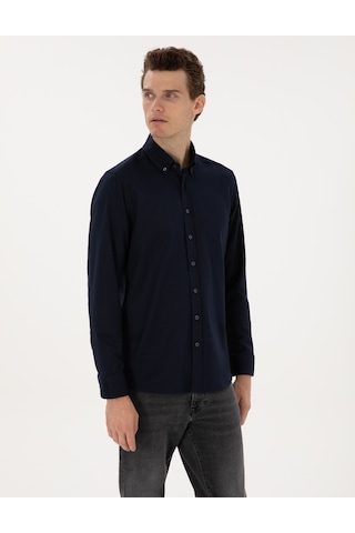 Pierre Cardin Erkek Lacivert Gömlek Desenli 50316747-vr033 Lacivert