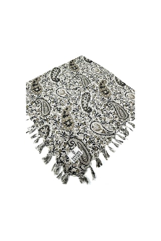 Shawl Secret Sökme Boncuklu Pamuk Yazma - 05868 Vizon-yeşil