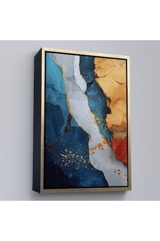 Miyrem^ Canvas Serie Mermer Desenli Soyut Tablo-7576