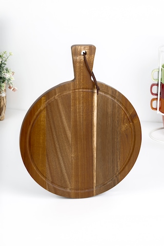 Naturalove Akasya Yuvarlak Kesme Tahtası