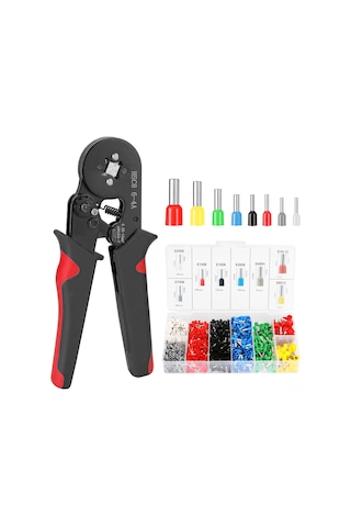 Yifomall "yüksek Kaliteli Kablo Pense Takımı - 1200 Adet Kablo Ucu Ve Saklama Kutusu İle Profesyonel Sıkma Aleti"