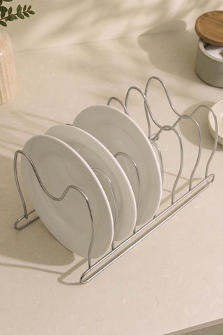 Silver Tabak Düzenleyici Metal Organizer Gümüş
