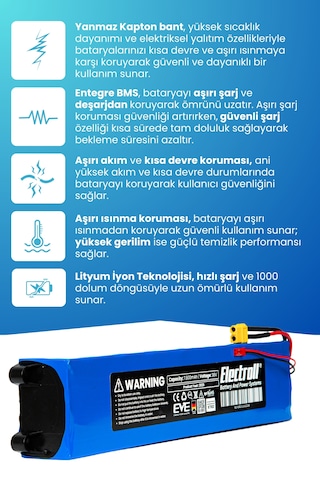 Bood Kickscooter Q500 Uyumlu Batarya 36v 7.800mah