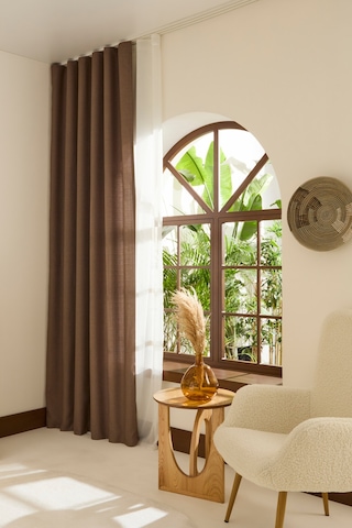 Kaşmir Home Perla Keten Fon Perde Vizon 150x270 Cm Vizon